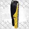 FIGHTERS - Kick-Boxing Hosen / Satin / Schwarz-Gelb / Medium