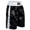 FIGHT-FIT - Pantaloncini da Boxe Lunghi / Nero-Bianco