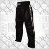 FIGHT-FIT - Kick-Boxing Hosen / Satin / Schwarz