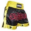 FIGHTERS - Pantalones Muay Thai / Negro-Amarillo