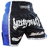 FIGHTERS - Thaibox Shorts / Elite Muay Thai / Schwarz-Blau / Medium