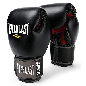 Everlast - Guantes de Boxeo / Muay Thai / Negro / 12 oz