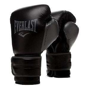 Everlast - Boxhandschuhe / Powerlock Training Gloves / Schwarz-Grau / 12 oz