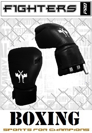 FIGHTERS - Boxhandschuhe mit Gewichten / Schwarz / 16 oz