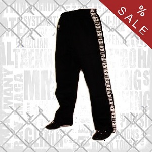 FIGHT-FIT - Pantalones de algodón / Negro / 200 cm / XXL
