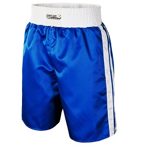 FIGHT-FIT - Short de Boxe / Bleu-Blanc / Small