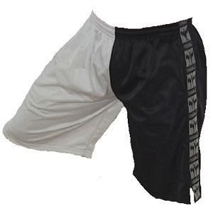 FIGHT-FIT - Fitness Shorts / Schwarz-Weiss / Large