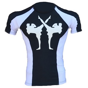 FIGHTERS - Rash Guard / Giant / Negro-Blanco / XXS