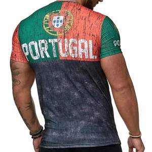 FIGHTERS - T-Shirt / Portugal  / Rouge-Vert-Noir / XL