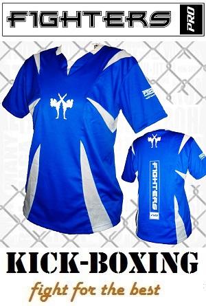 FIGHTERS - Camicia da kickboxing / Competition / Blu / Medium
