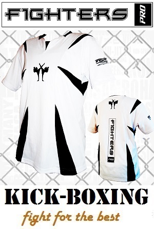 FIGHTERS - Camisa de kick boxing / Competition / Blanco / Large