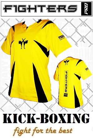 FIGHTERS - Camisa de kick boxing / Competition / Amarillo / XL