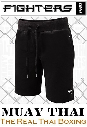 FIGHT-FIT - Pantalones Cortos de Fitness / Giant / Negro / XL