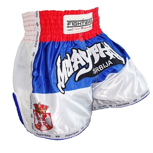 FIGHTERS - Pantalones Muay Thai / Serbia-Srbija / Elite / Small