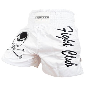 FIGHTERS - Pantaloncini Muay Thai / Fight Club / Bianco / Small