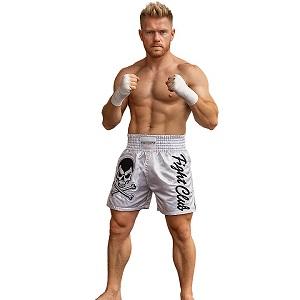 FIGHTERS - Muay Thai Shorts / Fight Club Skull / Blanc / Large