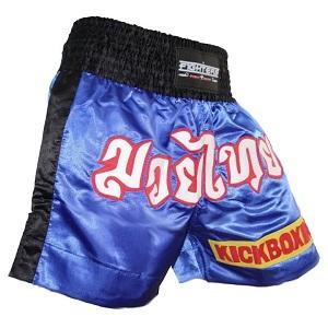 FIGHTERS - Shorts de Muay Thai / Kickboxing / Bleu / Medium