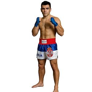 FIGHTERS - Muay Thai Shorts / Serbien-Srbija / Gbr / XXL