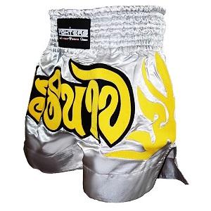 FIGHTERS - Shorts de Muay Thai / Argent-Gris / Medium