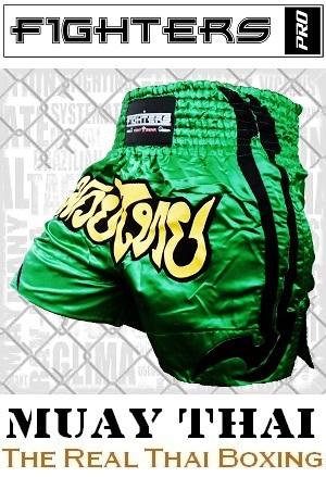 FIGHTERS - Muay Thai Shorts / Green / Small