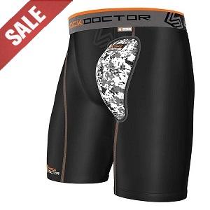 Shock Doctor - Short a compressione con AirCore Soft inguinale / Nero / Medium