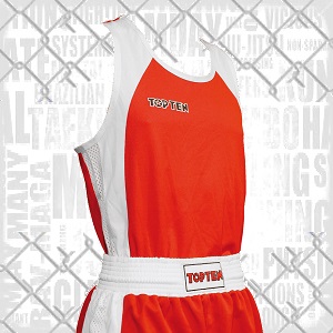 Top Ten - Men Boxing Shirt / Rot-Weiss / Large