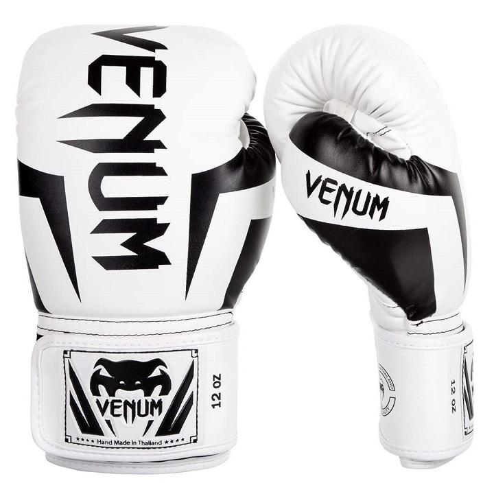 Venum - Guantes Boxeo / Elite / Blanco-Negro / 14 oz