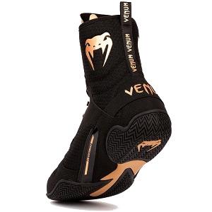 Venum - Boxschuhe Boxstiefel / Elite / Schwarz-Bronze / EU 39