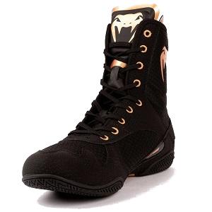 Venum - Zapatillas de Boxeo / Elite / Negro-Bronce / EU 40