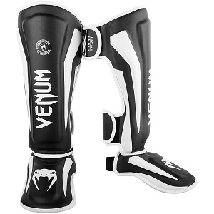 Venum - Shin Instep Protection / Elite / Black-White / XL