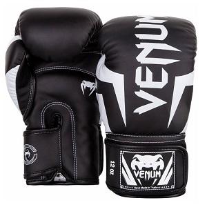 Venum - Boxhandschuhe / Elite / Schwarz-Weiss / 12 Oz