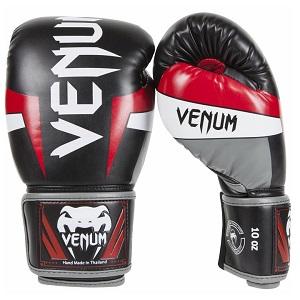 Venum - Boxing Gloves / Elite / Black-Red / 10 oz