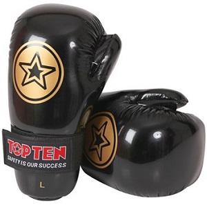 Top Ten - Point Fighting Gloves / Black-Gold / Large
